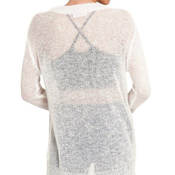 Ultra Fine Round Neck Wool Sweater - Ivory - Picture 3 of 9